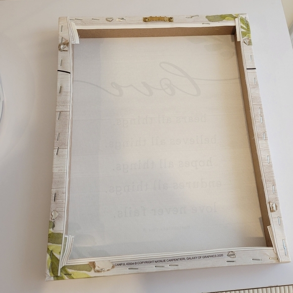 2/$18 Rustic Farmhouse Love Never Fails Art Canvas Decor Wood Bible Verse - Picture 4 of 4